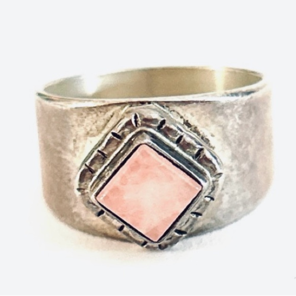 Carol Felley Sterling Silver Pink Quartz Ring